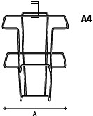 porta cataloghi doppio su sistema barra