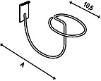 supporto per cappelli su arredo sistema barra