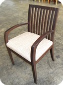 poltroncina in legno rovere verniciata scura ATSAM1060