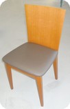 sedia fine serie con schienale in legno e sedile in stoffa ATSAM1578