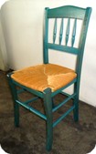sedia in frassino colorata con sedile in paglia  per  trattoria ristorante ATSAM1547