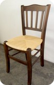 sedia in legno classica con sedile paglia  per cucina e ristoranti trattoria ATSAM1546