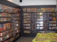 pannelli a doghe con prodotti in blister di giochi