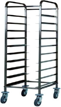 carrello acciaio inox gastro GN 1/1 10 piani