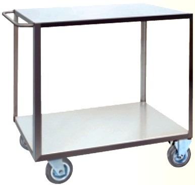 carrello in acciaio inossidabile a 2 piani 50 x 80