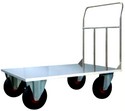 carrello pianale acciaio alimentare gomme pneumatiche 80 x 123 e 350 kg portata