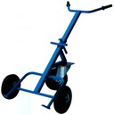 carrello 3 ruote per trasporto fusti 300 litri