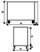 disegno dimensioni carrelli senza piano intermedio