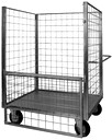 carrelli zincati con 3 sponde alte e 1 semi apribile