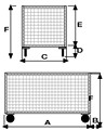 disegno dimensioni carrelli con sponda bassa