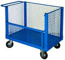 carrello con 4 sponde rete e ribaltina per grandi pesi