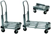 carrello in alluminio con pianale allungabile e richiudibile