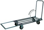 carrello zincato con pianale allungabile per trasporto merci voluminose