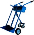 carrello porta bombole da 40 50 lt. trasformabile su 4 ruote con cassetta
