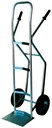 carrello zincato portacasse e sacchi con scivolo gomme pneumatiche