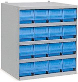 scaffale metallo con  16 cassetti plastica prof cm 40 ATFPK904001