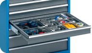 cassetto ad estrazione totale con guide telescopiche per cassettiera portautensili e minuteria