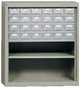 armadi porta minuteria in lamiera h cm 100 con cassetti plastica trasparenti e vani a giorno