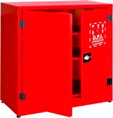 mobiletto basso in lamiera corlore rosso per antincendio 8