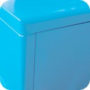 spigolo arrotondato mobilettiin blu per liquidi e acidi chimici