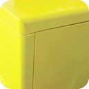 spigoli arrotondati di armadio lamiera giallo per liquido infiammabile
