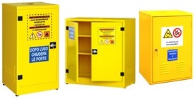 presentazione armadietti bassi per contenimento liquidi infiammabili