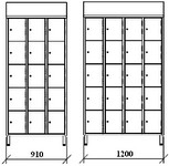 casellari a15 20 sportelli in acciaio inox