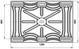 disegno pedana 120x80 7 piedi ATF87 pianta