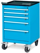 armadietto metallico su ruote con 5 cassetti telescopici per attrezzature ATFDBB5600204