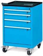 cassettiera a 4 cassetti su ruote diametro 10 cm con maniglia e piano porta oggetti ATFDBD5600104