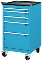 armadietto su ruote con 5 cassetti per utensileria con maniglie ATFDDE5750104