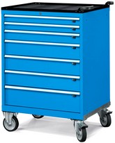 mobile cassettiera con 7 cassetti in metallo su ruote per magazzini e officine ATFAGL3400204