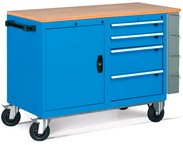 mobiletti con ruote e piano in legno antina cassetti e cassette per minuteria ATFCBH5300104
