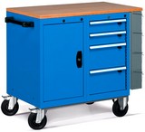 carrello con mobiletti ante e cassetti per minuteria piano legno per officina ATFCBH3300104