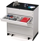 mobile metallo con cassettone e zoccolo per trasporto con transpallet ATFAG4040S208