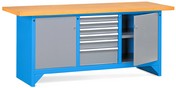 bancone cm 200 con cassetti portautensili e antine con serratura 9