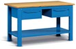 banco lavoro cm 150 con mobiletto 3 cassetti e piano legno 13