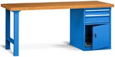 tavolo lavoro piano legno e cassettiera con piano estraibile ATFBIA47040