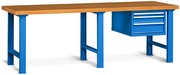 tavolo da lavoro con cassettiera pensile e piano legno ATFBIA48404