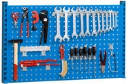 set 19 ganci assortiti per pannelli forati porta utensili 2