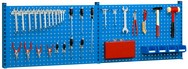 set 22 ganci e 4 vaschette plastica per pannelli forati di banchi da lavoro 5