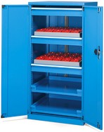 armadi metallici prof cm 75 con porte battenti e cassetti porta utensili e boccole ATFAE40581304
