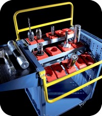 carrelli portaboccole con piano gomma