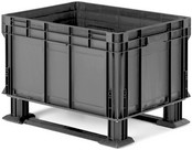 cassone in plastica conduttiva nera su slitta FPA9752AE