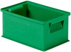 cassetta plastica colore verde sovrapponibile per industria e officina