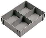 vaschetta divisorio 4 scomparti per cassette plastica 60x40