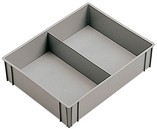 vaschetta divisorio con separatore per cassette plastica 60x40