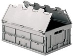 cassetta in plastica abbattibile con coperchi cm 60x40