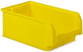 contenitore in plastica a bocca di lupo accatastabile in giallo misura 4