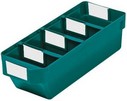 cassetto in plastica verde 12x30x9,4 4 scomparti 2